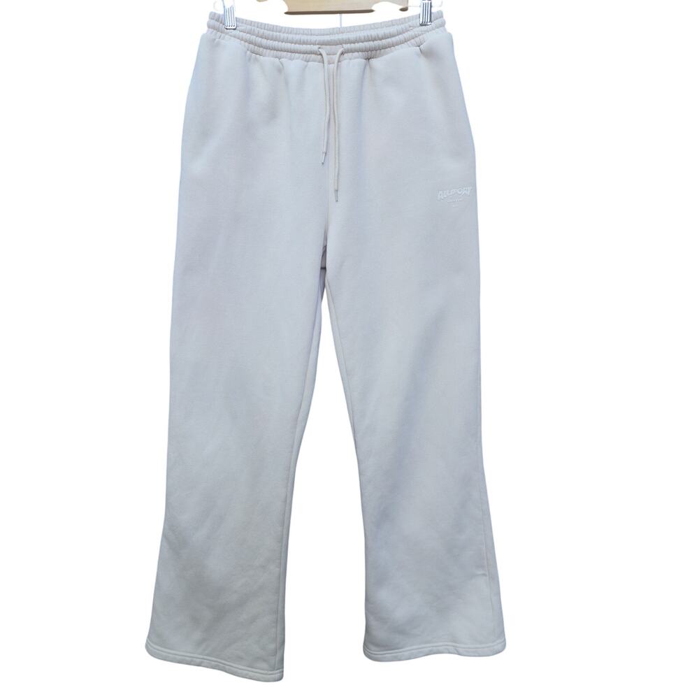 WILO The Label Allsport Outdoors Cream Wide Leg Sweatpants Drawstring S